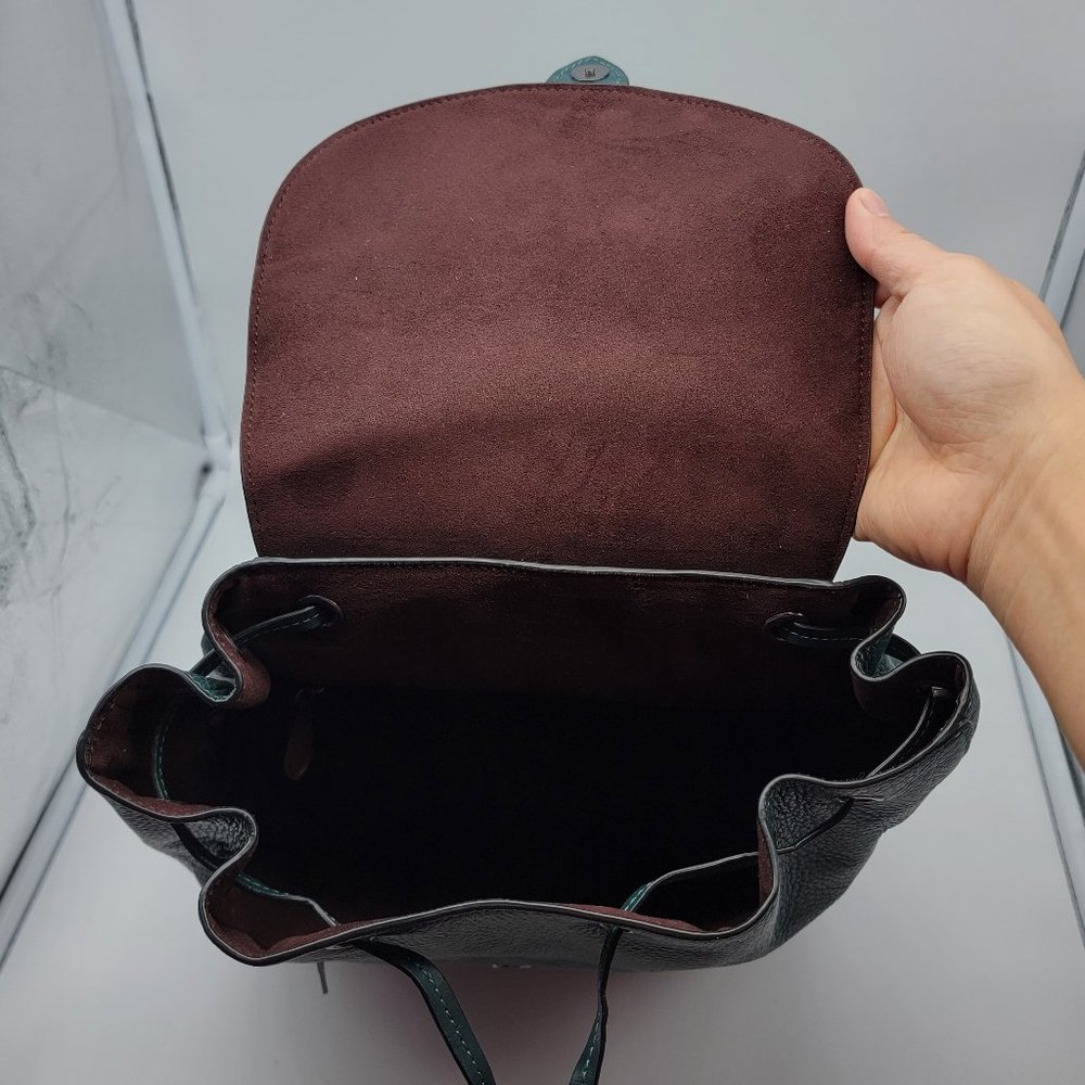 Coach Kleo Mixed Material Backpack C7253 Forest Green - Picture 7 of 10